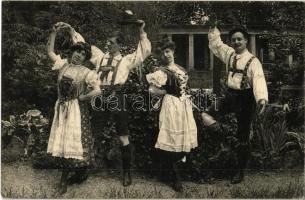 1907 Stuttgart, Stuttgart-Cannstatt; Wiener Künstler-Ensemble Kgl. Wilhelmsgarten / Viennese art ensemble in the Royal Garden (EK)