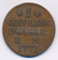 Dánia 1771. 1sk Cu "VII. Keresztély" T:2-,3
Denmark 1771. 1 Skilling Cu "Christian V...