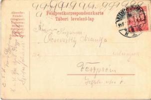 1917 Isonzo-Armee 1915 feliratú jelvény képe tábori postai levelezőlapon / WWI Austro-Hungarian K.u....