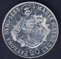 1833B 20kr Ag kis "B" T:1/2 juszt