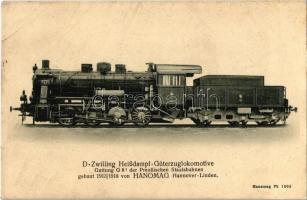 D-Zwilling Heissdampf-Güterzuglokomotive, Gattung G 8 der Preussischen Staatsbahnen gebaut 1913/1918 von Hanomag Hannover-Linden / German locomotive