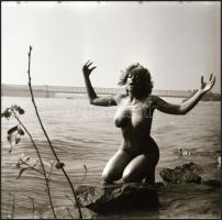 cca 1985 Akt tanulmányok, Menesdorfer Lajos (1941-2005) budapesti fotóművész hagyatékából, 13 db vin...