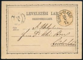 1874 2kr díjjegyes levelezőlap / PS-card SZEPES-OLASZI (Gudlin 250 p)