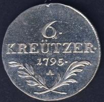 Ausztria 1795A 6kr Ag verési hibákkal! T:1/2+