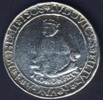 1544. Posthumus 1/4 Tallér Ag I. Lajos halála után vert 1/4 Tallér formájú és súlyú koronázási zseton. Huszár 204. T:3/3- RR!!