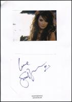 Sarah Brightmann operaénekesnő saját kezű aláírása és fotója / singer autograph signature with photo