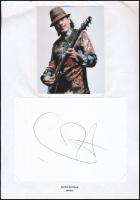 Carlos Santana zenész saját kezű aláírása és fotója / musican autograph signature with photo