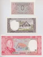 Laosz 1962. 1K + 1963. 20K + 1974. 500K T:I,II
Lao 1962. 1 Kip + 1963. 20 Kips + 1974. 500 Kip C:Un...