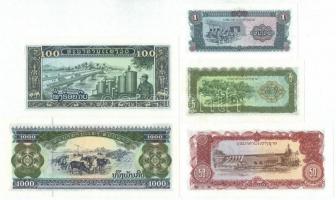 Laosz 1979-2003. 1K-1000K (5xklfl) T:I
Lao 1979-2003. 1 Kip - 1000 Kip (5xdiff) C:Unc Krause#25,26,...