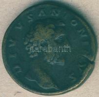 Római Császárság DIVUS ANTONINUS PIUS 138-161. Sestertius Marcus Aurelius alatt verve! T:2/3+ R!