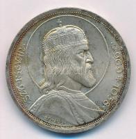 1938. 5P Ag "Szent István" T:2 patina Adamo P8.1