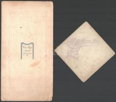 cca 1900 Arad, Ravasz Imre és Weisz Hugó fényképészek műtermében készült, 2 db vintage fotó, 11x11 c...