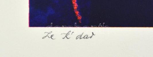 Joseph Kádár (1936-2019): Fénymozgás. Szitanyomat, papír, jelzett, számozott (95/100), hátoldalán a ...