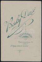 cca 1910 Szatmár, Berky Dezső fényképész műtermében készült, vintage fotó, kabinetfotó méretben, 16x...
