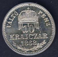 1868KB 10kr Ag "rozettás" T:1