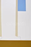 Mark (Márkus), Anna (1928): Fekete-kék kompozíció. Szitanyomat, papír, jelzett, számozott (22/40), d...