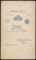 1900 Budapest, Strelisky Sándor (1851-1922) császári és királyi  udvari fényképész műtermében készül...