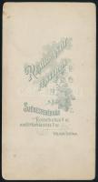 1901 Székesfehérvár, a Rembrandt fényirdában készült vintage fotó, 16,3x8,6 cm