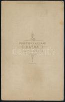 cca 1885 Kassa, Podleszny András fényképész műtermében készült vintage fotó, kabinetfotó méretben, 1...