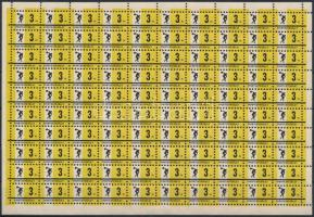 1960 Sportegyesületi tagsági bélyeg 3ft teljes 100-as ív.