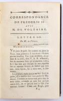 Oeuvres posthumes de Frederic II, roi de Prusse. Correspondance avec M. de Voltaire. Tome I-II. Amst...