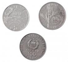 1980. 100Ft Ni "Szovjet-magyar közös űrrepülés" + 1981. 100Ft Ni "FAO I. - Világélelm...