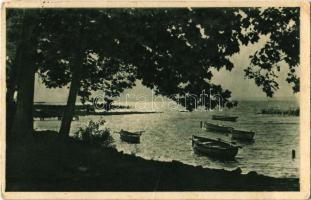 1932 Balaton, csendélet, csónakok (EK)