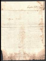 1764 Mária Terézia levele Újvidék (ma: Novi Sad, SR) magisztrátusának, amelyben utasítja a városi ta...