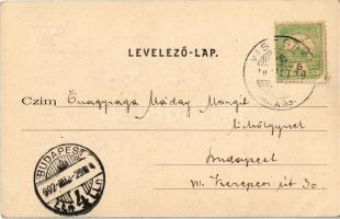 1902 Visegrád, várrom. Divald Károly 352. Art Nouveau