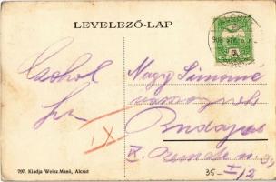 1908 Alcsút, Főhercegi kastély udvari részlete. Weisz Manó kiadása  (EK)