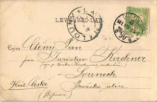 1901 Budapest I. Királyi várkert részlete. Divald Károly 376. Art Nouveau (EK)