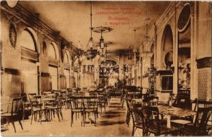 1913 Budapest II. Heszmann Károlyné Margitpark kávéháza, belső. Margit körút 1. / cafe interior (gyűrődés / crease)
