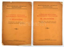 Magyarország pénzügyi újjáépítése. A Nemzetek Szövetsége magyarországi főbiztosának I, III. jelentése 1924 május hó 1.-től julius hó 31.-ig a Nemzetek Szövetsége tanácsához. Bp. 1924. Takarékpénztárak és Bankok Egyesülete. 20 l. Fűzve, kissé sérült kiadói borítékban.