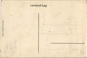 Nagyszombat, Tyrnau, Trnava; Alsó hosszú utca, városháza, Bernfeld Lipót üzlete. Winter Zsigmond kia...