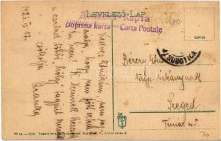 Szabadka, Subotica; Fő tér, templom. Vasúti levelezőlapárusítás 50.sz.-1918. / main square, church