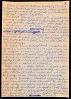 1972 Weöres Sándor (1913-1989) költő, író saját kezű, tintával írt kézirata Dala László, a Természet...