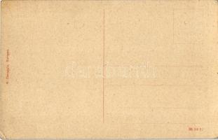 Rovinj, Rovigno; Piazza della Riva, Salone e Barbiere / square with clock tower, hairdresser and bar...