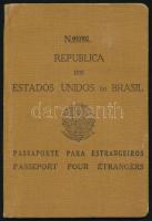 1953 Brazil útlevél romániai magyar férfi részére / Brasilian passport for Hungarian from Romania.