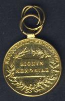 Ausztria 1898. "Signum memoriae" aranyozott mini kitüntetés T:1
