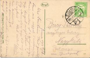 1914 Fiume, Rijeka; Osztrák-magyar haditengerészeti akadémia, vasútállomás vonattal / Academia di ma...