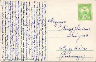 Gölnicbánya, Göllnitz, Gelnica; Thurzó vár romjai és Thurzófüredre vezető új út. Feitzinger Ede No. ...