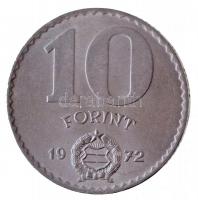 1972. 10Ft Cu-Zn technológiai hibás veret (Szabadság szobor nyak nélkül) T:1- / Hungary 1972. 10 For...