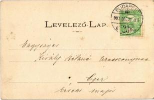 1900 Bártfa-fürdő, Bardejovské Kúpele, Bardiov, Bardejov; Park-Club. Divald Adolf 196.  (EK)