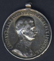 Ausztria 1916. "Fortitudini" Ag hadiérem Károly 17,3g T:3 ü. ph