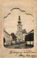 1905 Rozsnyó, Roznava; székesegyház. Pauchly Nándor kiadása, Vogel D. felvétele / cathedral. Art Nouveau (EK)