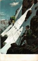 Hegymászók / Mountain climbers, winter sport. Serie 661. Bergheil No. 2. s: Carl Moos