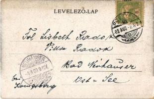 1903 Pöstyén, Piestany; Fürdőkocsi / Badewagen / spa carriage, infanterist. A. Bernas