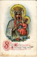 Szűz Mária oltalmazz meg minket / Mary, mother of Jesus. S.G.B. 107. litho (kopott sarkak / worn corners)