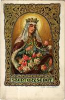 Árpád-házi Szent Erzsébet. Rigler József Ede 16/9. / Die Heilige Elisabeth / St. Elizabeth of Hungary s: Kátainé Helbing Aranka