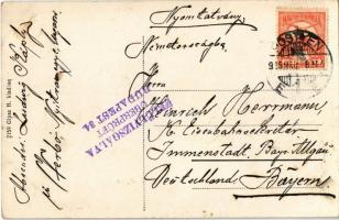 1915 Pöstyén, Piestany; Sándor pavilon. Gipsz H. kiadása 2159. / pavilion, spa villa